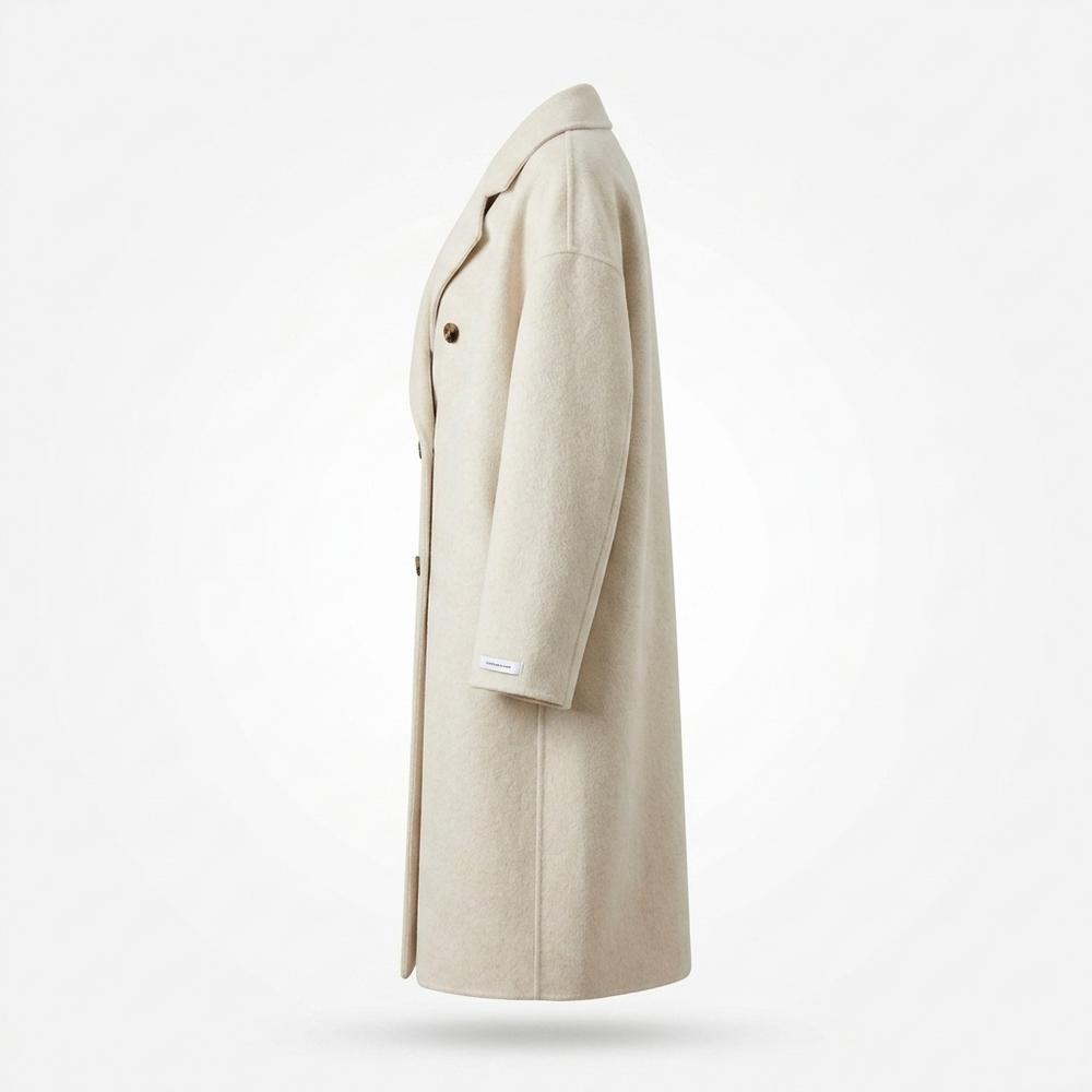 Gentleman Code - Kosad | Zweireihiger Wollener Mantel Damen