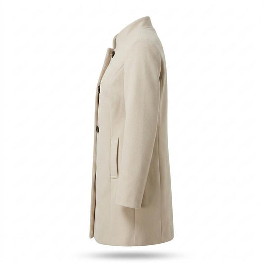 Gentleman Code - Nunen | Einreihiger Hochgeschlossener Mantel Damen