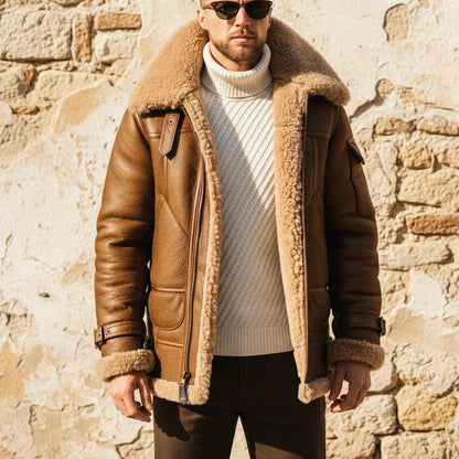 Gentleman Code - Molani | Stilvolle Fliegende Lederjacke Herren