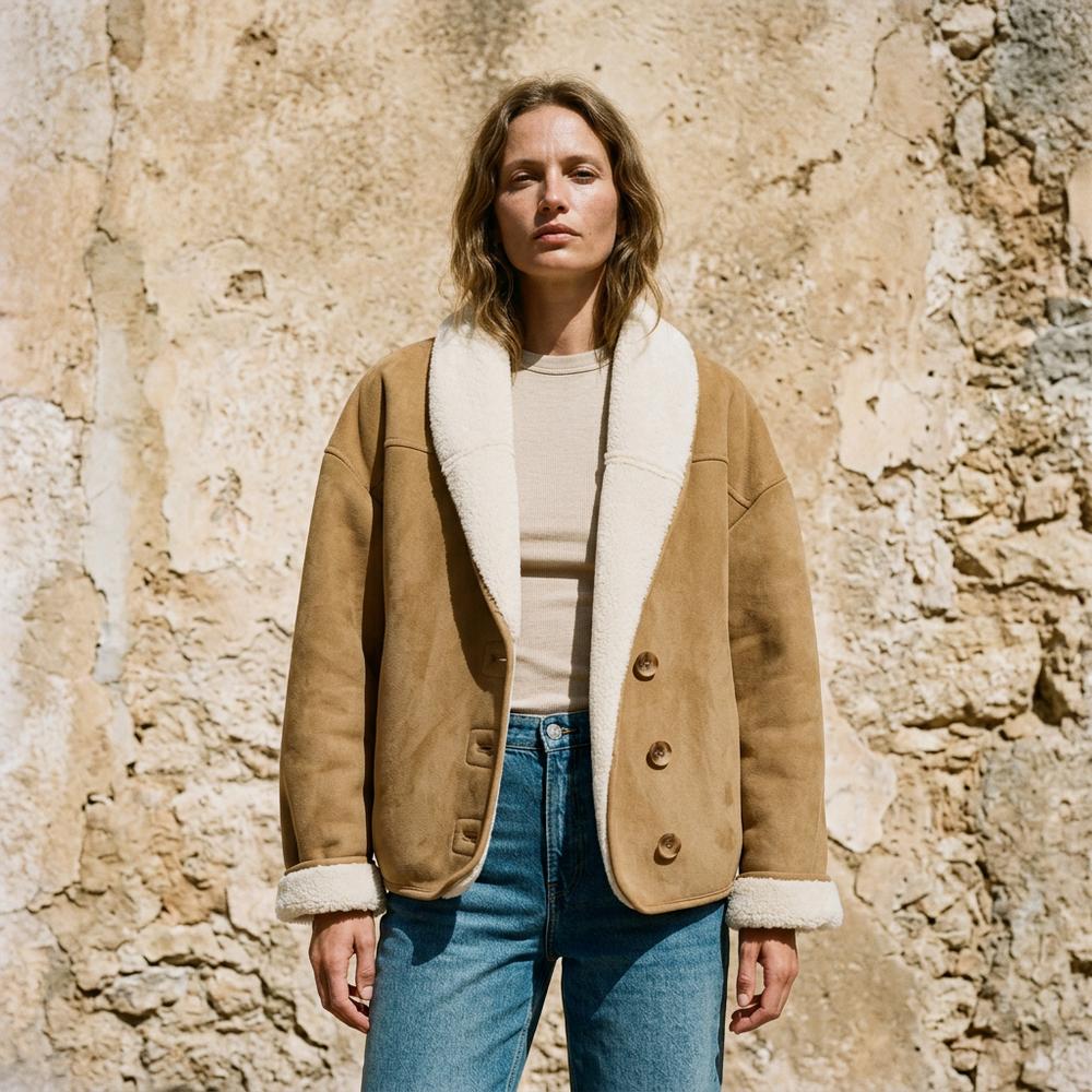 Gentleman Code - Rivin | Gefütterte Veloursartige Jacke Damen