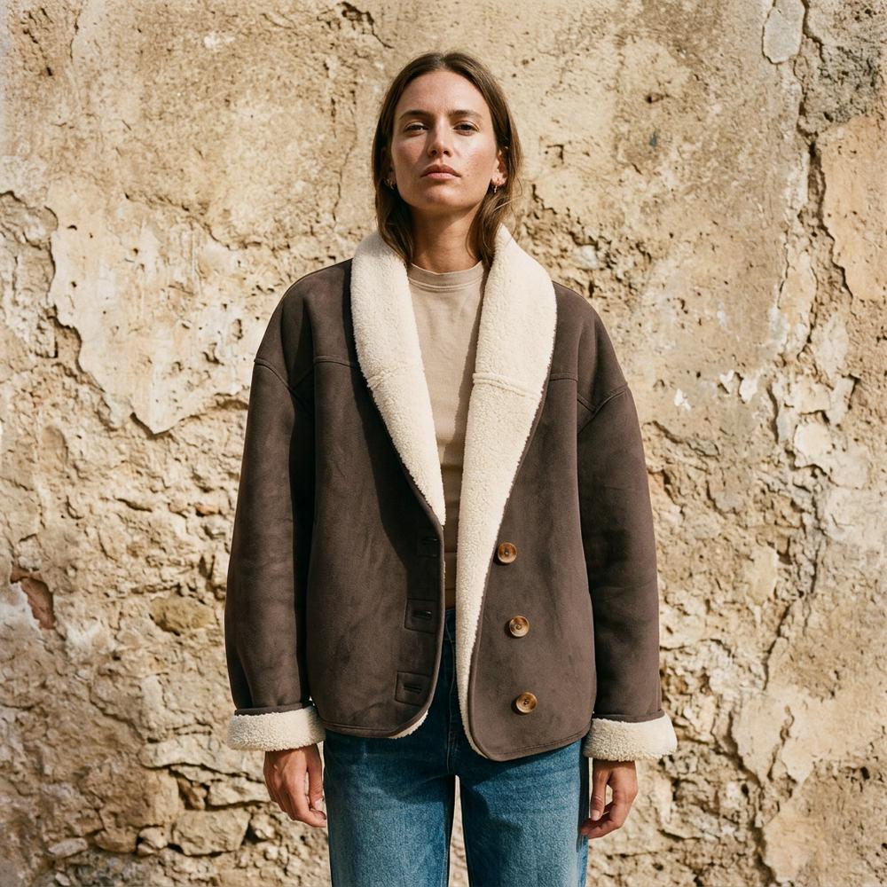 Gentleman Code - Rivin | Gefütterte Veloursartige Jacke Damen