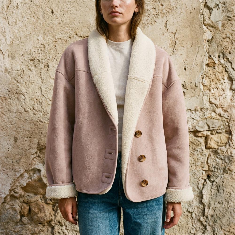 Gentleman Code - Rivin | Gefütterte Veloursartige Jacke Damen
