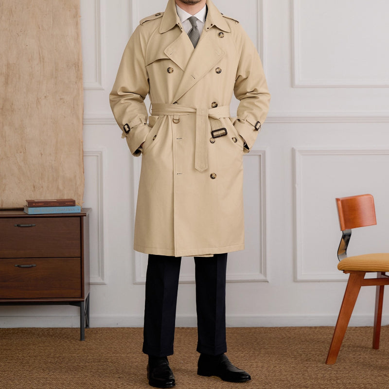 Kelen  Doppelreihiger langer Trenchcoat