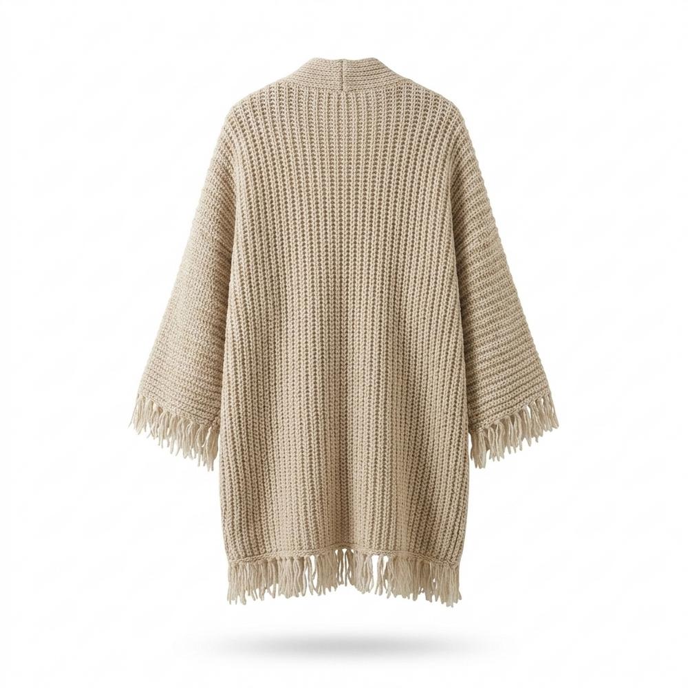Gentleman Code - Augol | Langgeschnittener Grobstrick Cardigan Damen