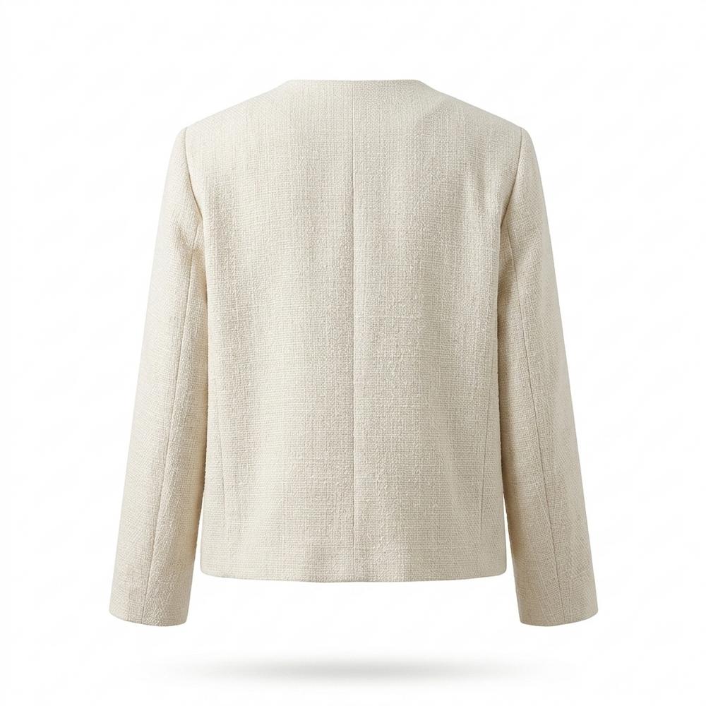 Gentleman Code - Cifid | Strukturiert Kragenlos Jacke Damen