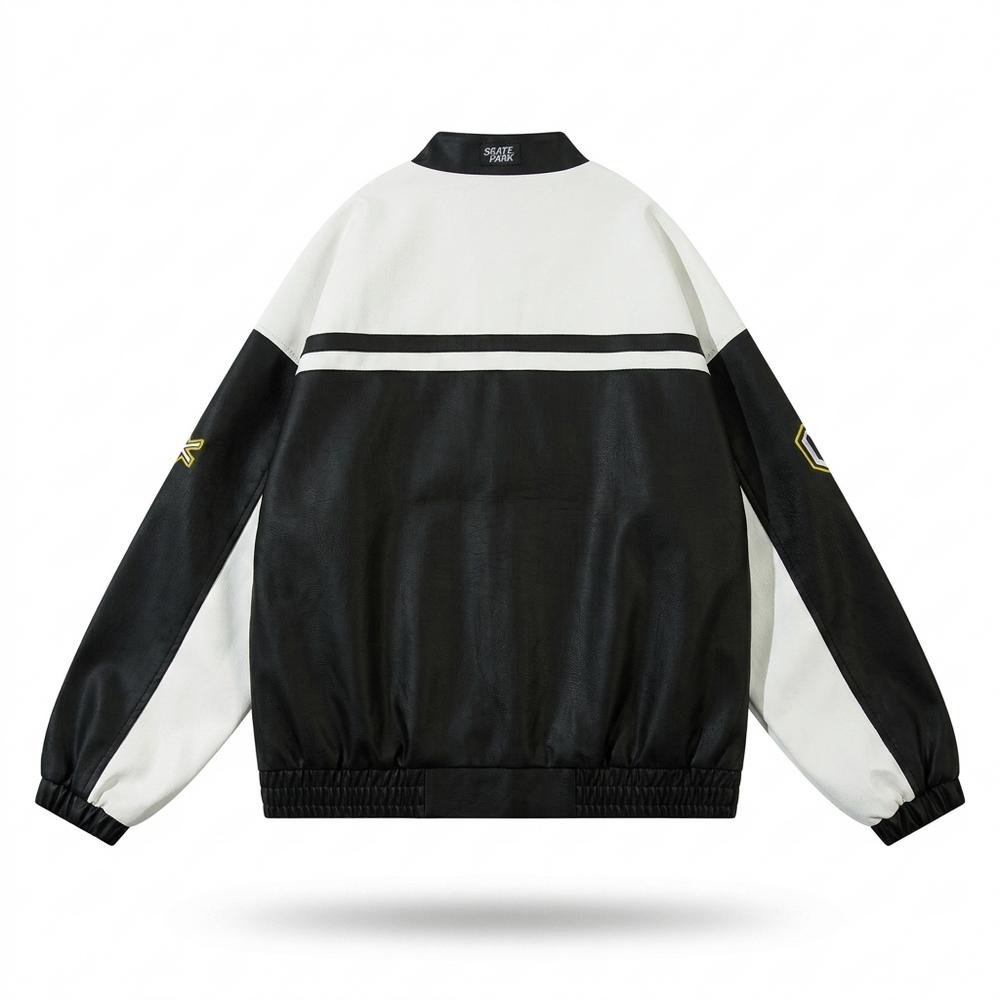 Gentleman Code - Dehav | Zweifarbige Bedruckte Lederjacke Unisex