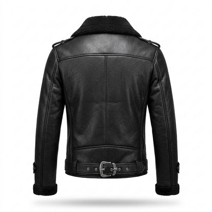 Gentleman Code - Koras | Asymmetrisch Gefüttert Lederjacke Herren