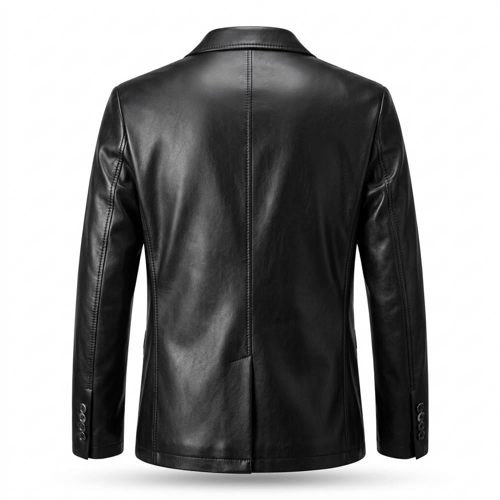 Gentleman Code - Kuvok | Tailliert Geknöpft Lederjacke Herren