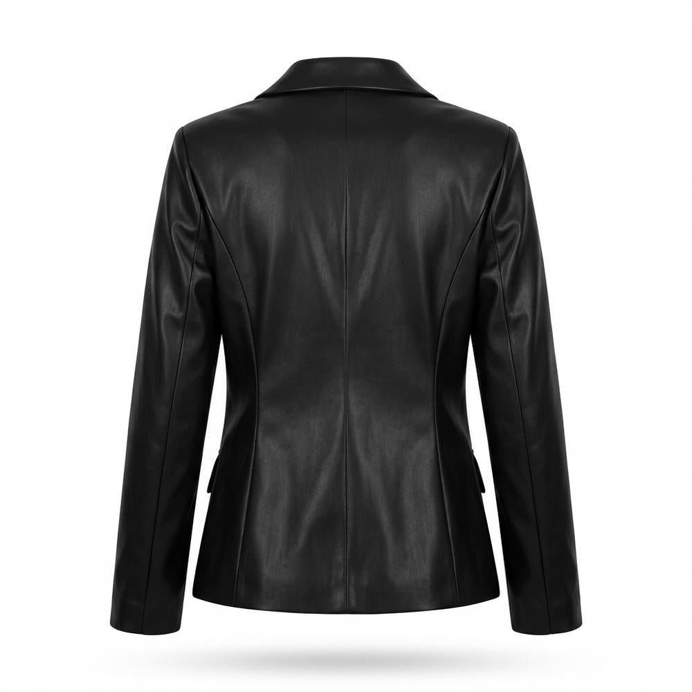 Gentleman Code - Ditem | Zweireihig Tailliert Lederjacke Damen