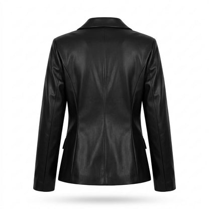 Gentleman Code - Ditem | Zweireihig Tailliert Lederjacke Damen