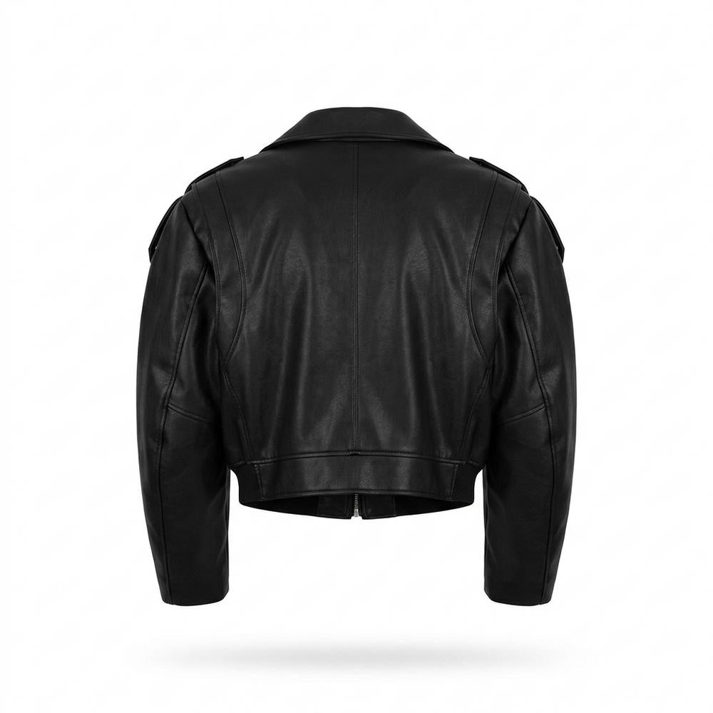 Gentleman Code - Rivan | Kurzgeschnittene Taillierte Lederjacke Unisex