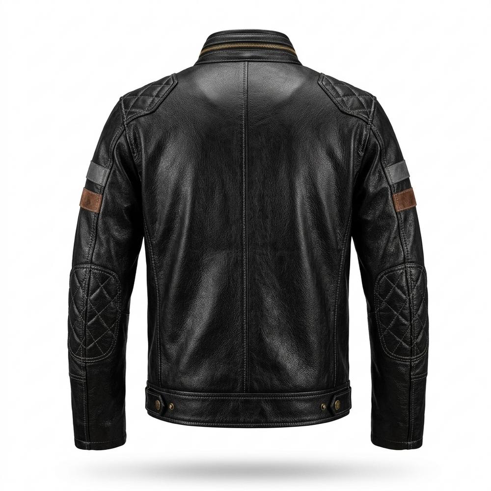 Gentleman Code - Kosil | Gesteppte Genarbte Lederjacke Herren