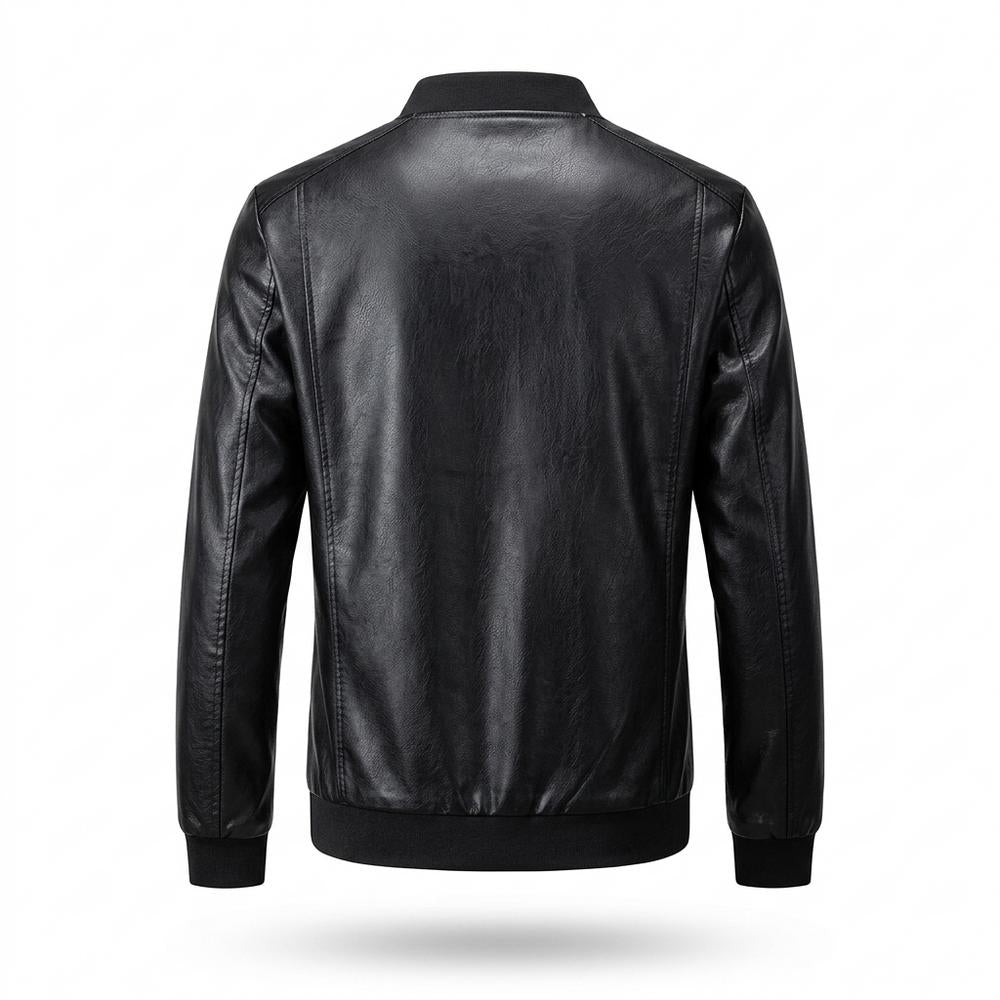Gentleman Code - Sisud | Reißverschluss Stehkragen Lederjacke Herren