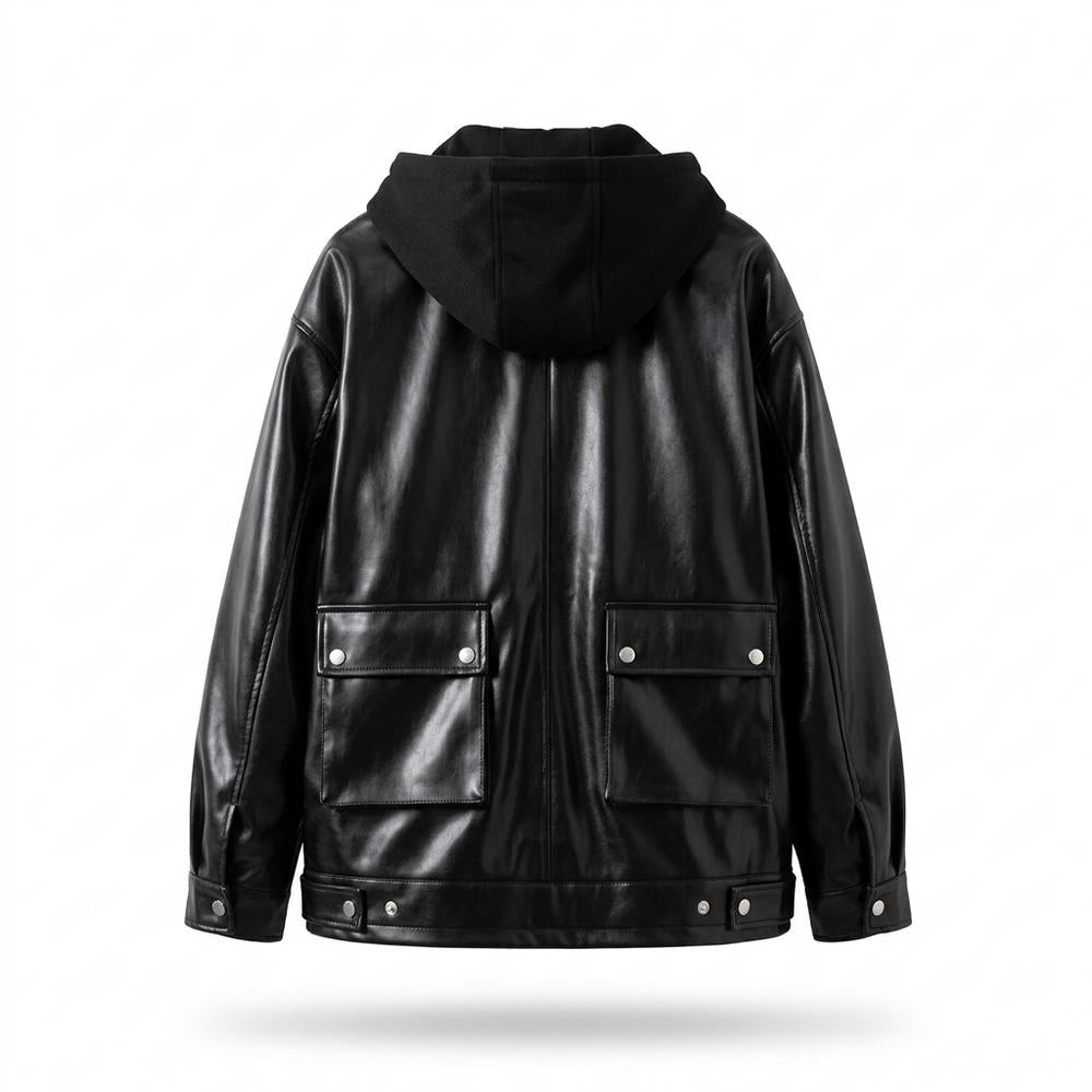 Gentleman Code - Lutot | Gefütterte Weit Geschnittene Lederjacke Herren