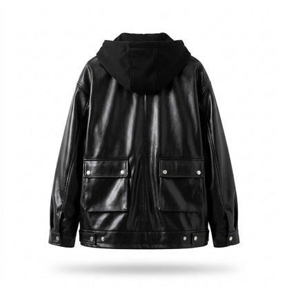 Gentleman Code - Lutot | Gefütterte Weit Geschnittene Lederjacke Herren