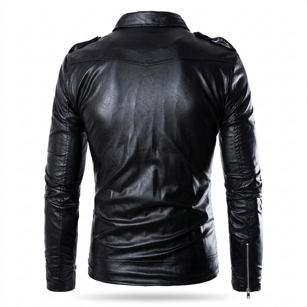 Gentleman Code - Daram | Tailliert Gefüttert Lederjacke Herren