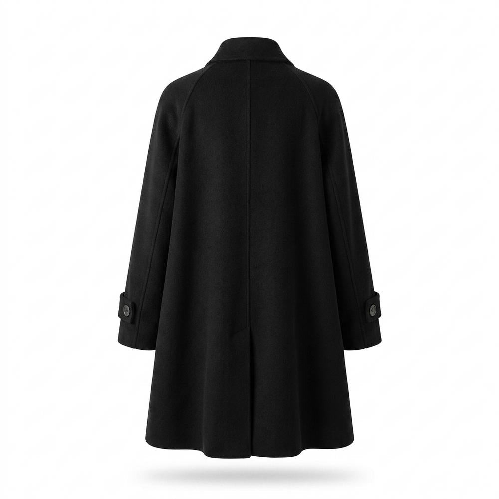 Gentleman Code - Sefot | Zweireihiger Wollartiger Mantel Damen