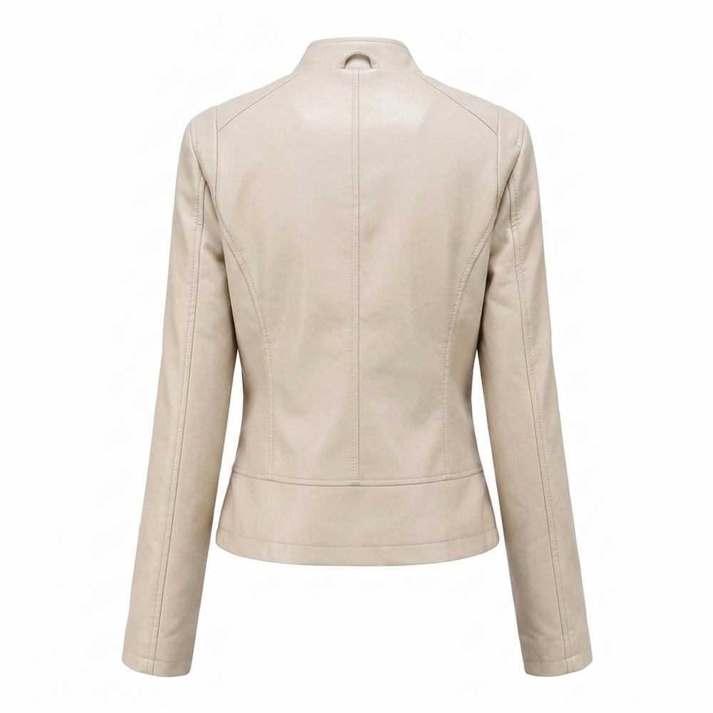 Gentleman Code - Dugem | Nietenbesetzt Asymmetrisch Lederjacke Damen
