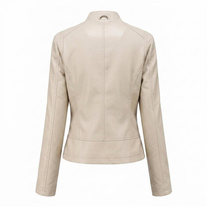 Gentleman Code - Dugem | Nietenbesetzt Asymmetrisch Lederjacke Damen