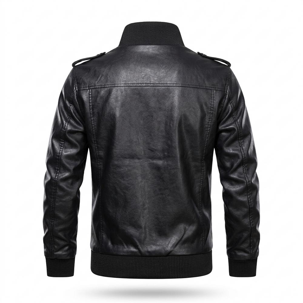 Gentleman Code - Sikum | Gefüttert Tailliert Lederjacke Herren