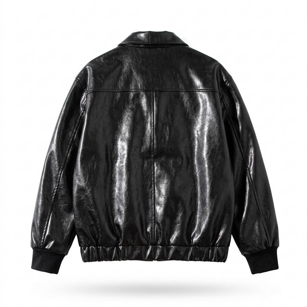 Gentleman Code - Eubol | Glänzend Funktional Lederjacke Unisex