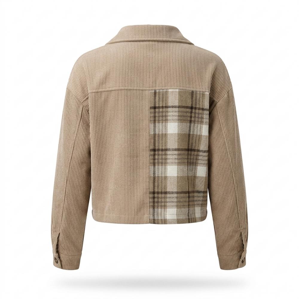 Gentleman Code - Aifir | Gerippte Karierte Jacke Damen