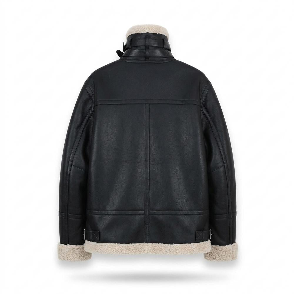 Gentleman Code - Lefok | Gefüttert Hochschließend Lederjacke Herren