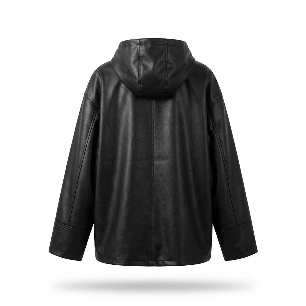 Gentleman Code - Zuzak | Weitgeschnittener Leder Hoodie Unisex