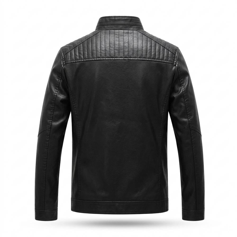 Gentleman Code - Mibat | Gefüttert Hochgeschlossen Lederjacke Herren