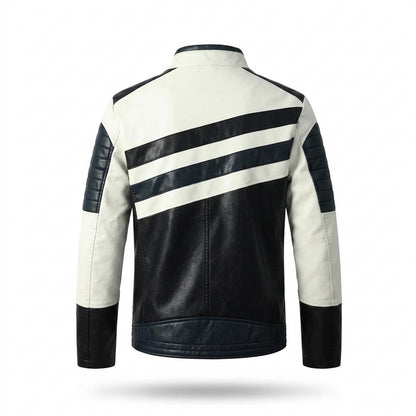 Gentleman Code - Dalam | Farbblockiert Gesteppt Lederjacke Herren