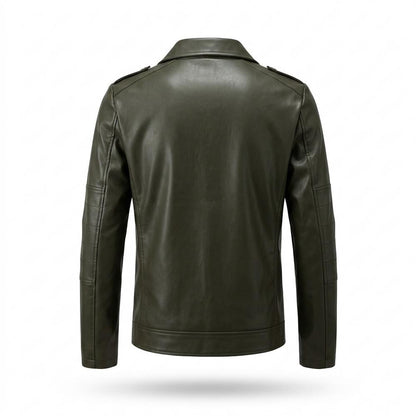 Gentleman Code - Vomel | Asymmetrisch Tailliert Lederjacke Herren