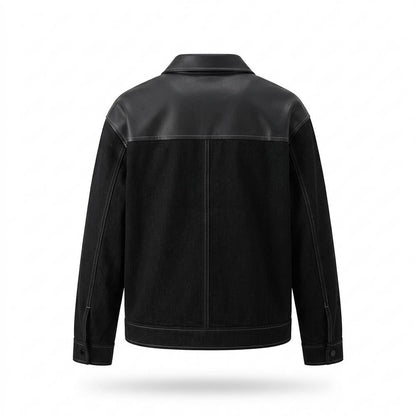 Gentleman Code - Sever | Kontrastgesteppte Material-Mix Jacke Herren
