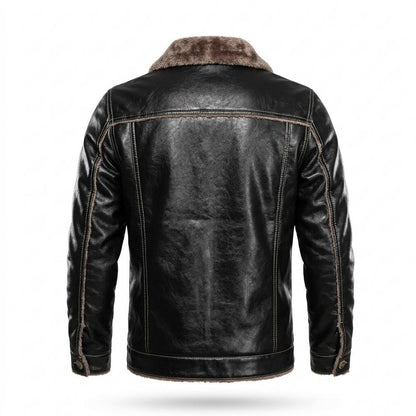 Gentleman Code - Velan | Gefüttert Geknöpft Lederjacke Herren