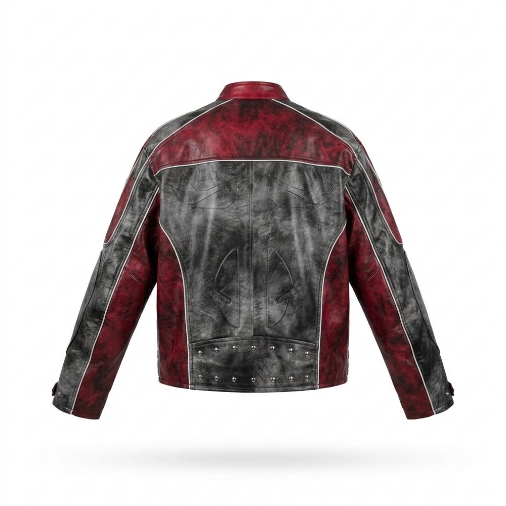 Gentleman Code - Kakum | Zweifarbige Bestickte Lederjacke Herren