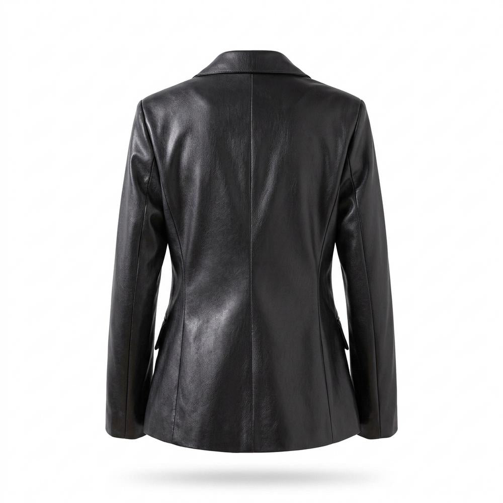 Gentleman Code - Zalek | Tailliert Glatt Lederjacke Damen