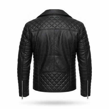 Gentleman Code - Yerek | Gesteppt Asymmetrisch Lederjacke Herren