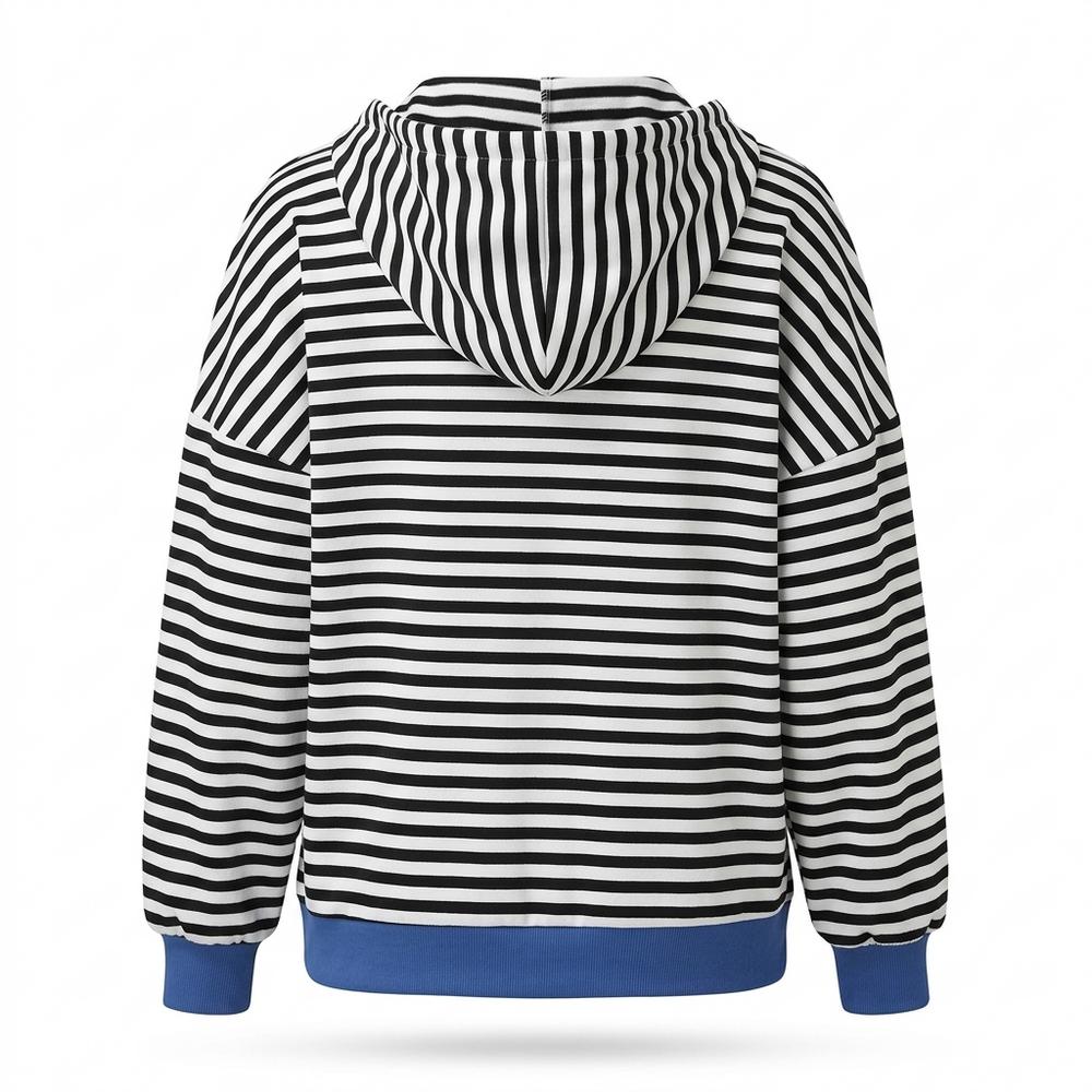 Gentleman Code - Cages | Gestreifter Langärmliger Hoodie Damen