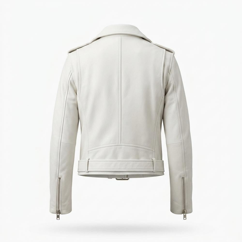 Gentleman Code - Zamer | Asymmetrisch Gegürtet Lederjacke Damen