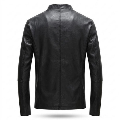 Gentleman Code - Risil | Langärmelig Tailliert Lederjacke Herren