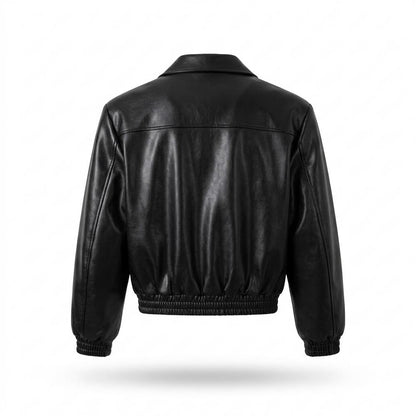 Gentleman Code - Nudam | Kurz Geschnitten Strukturiert Lederjacke Unisex