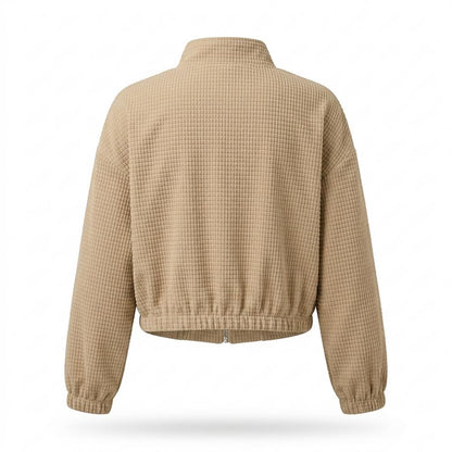 Gentleman Code - Sasok | Strukturiert Reißverschluss Jacke Damen