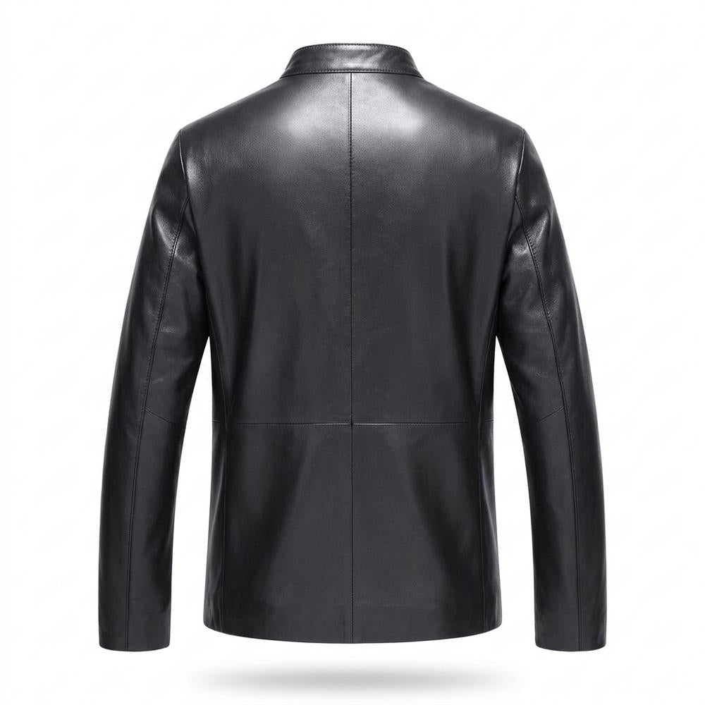 Gentleman Code - Zikir | Gefüttert Hochgeschlossen Lederjacke Herren