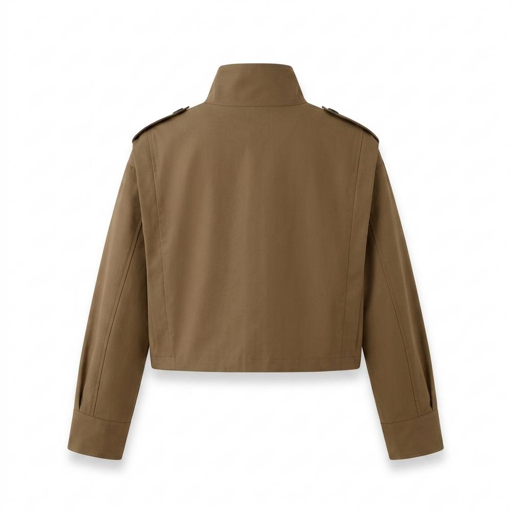 Gentleman Code - Newor | Kurzgeschnittene Hochgeschlossene Jacke Damen