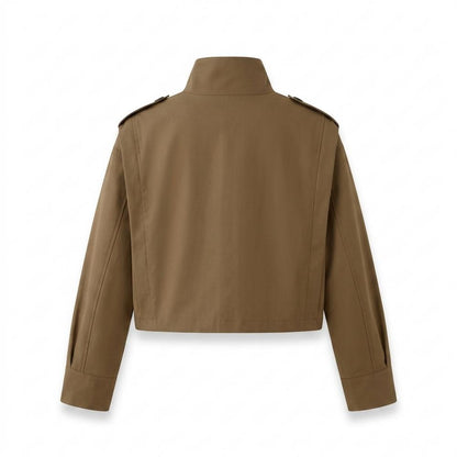 Gentleman Code - Newor | Kurzgeschnittene Hochgeschlossene Jacke Damen