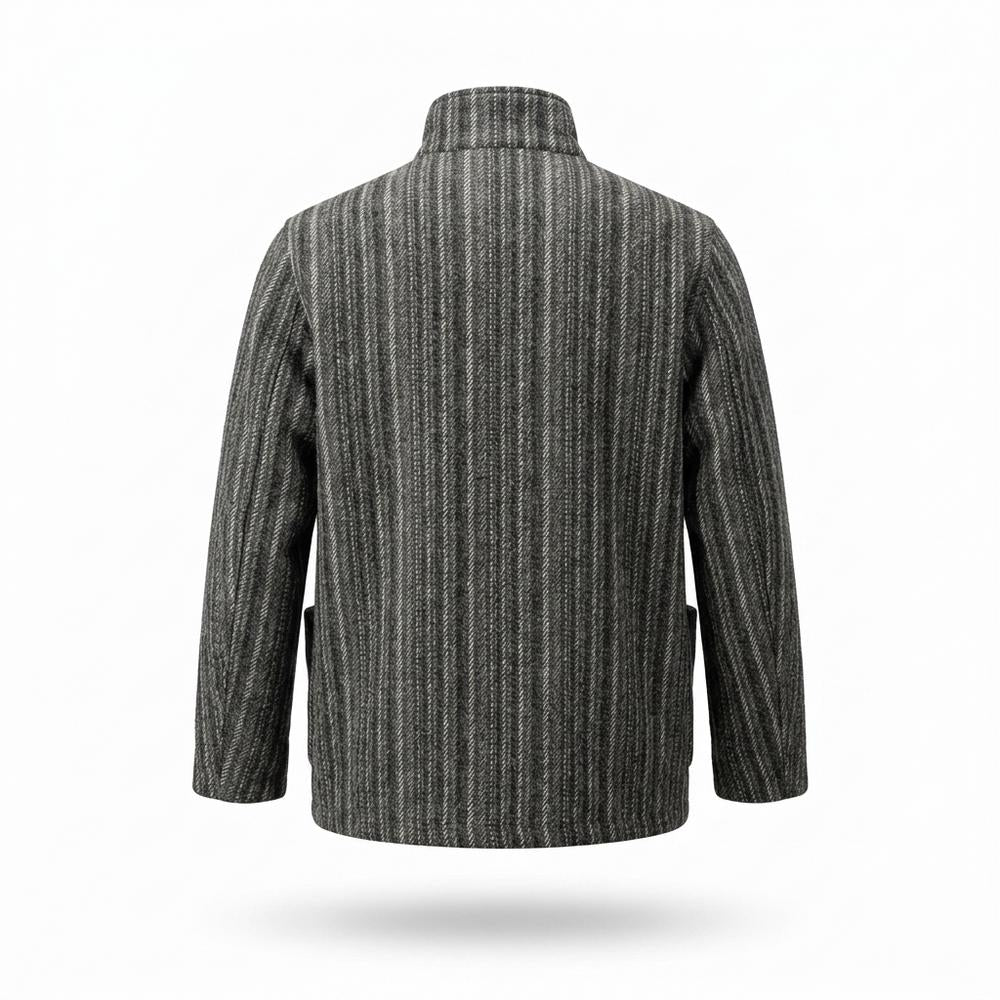 Gentleman Code - Vizem | Gestreifte Strukturierte Jacke Herren
