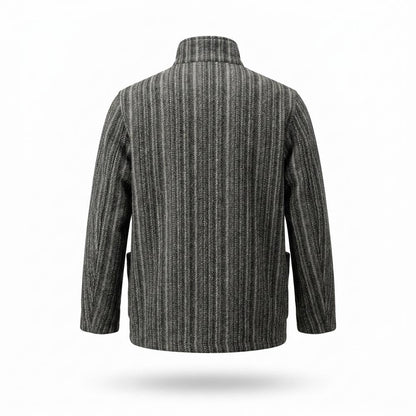 Gentleman Code - Vizem | Gestreifte Strukturierte Jacke Herren