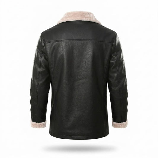 Gentleman Code - Masil | Gefütterte Geknöpfte Lederjacke Herren