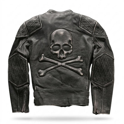 Gentleman Code - Yiwed | Geprägt Gesteppt Lederjacke Herren