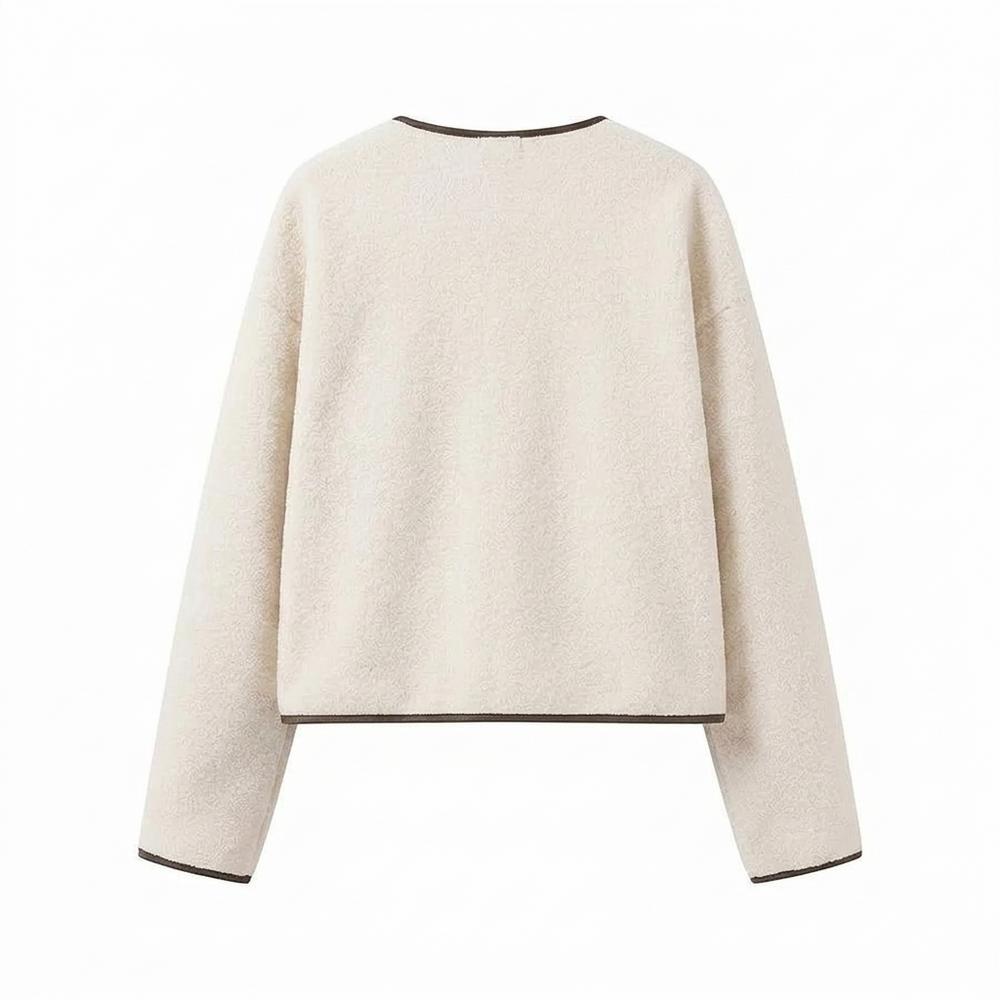 Gentleman Code - Tikot | Paspeliert Kragenlos Jacke Damen