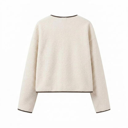 Gentleman Code - Tikot | Paspeliert Kragenlos Jacke Damen